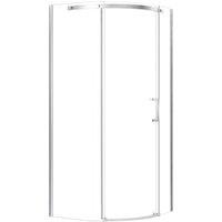 Nexa By MERLYN 8mm Chrome Frameless Left Hand Quadrant Shower Enclosure Single Door Only - 900 x 900mm