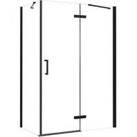 Nexa By Merlyn 8mm Black Frameless Inline Hinge Door Only for Side Panel Setting- 1000mm