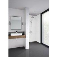 Wetwall Concept White Metro Vertical Orientation Tile Single Shower Panel - H2440 x 1220 x 4mm