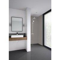 Wetwall Concept Mocha Metro Vertical Orientation Tile Single Shower Panel - H2440 x 1220 x 4mm