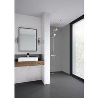 Wetwall Concept Grey Metro Vertical Orientation Tile Single Shower Panel - H2440 x 1220 x 4mm