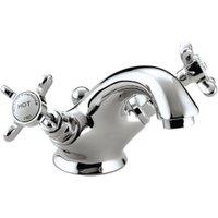 Bristan 1901 Chrome Crosshead Basin Mixer Tap with Pop-Up Waste