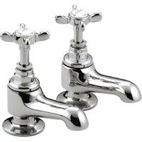 Bristan 1901 Pair of Chrome Crosshead Bath Taps