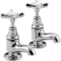 Bristan 1901 Pair of Chrome Crosshead Small Vanity Basin Taps