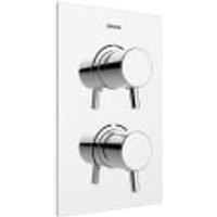 Bristan Prism Recessed Thermostatic Dual Control Shower Valve with Integral Two Outlet Diverter - Chrome