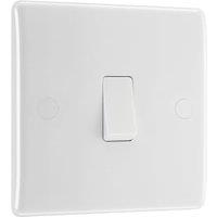 BG Slimline 20Ax 1 Gang Single Switch - White