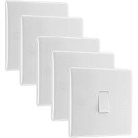 BG Slimline 16Ax 2 Way Single Switch - White - Pack of 5