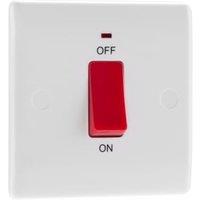 BG Slimline 45A Square Cooker Control Unit with Power Indicator - White