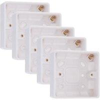 BG 1 Gang White Surface Pattress Box - 32mm - Pack of 5