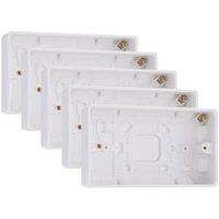 BG 2 Gang White Surface Pattress Box - 32mm - Pack of 5