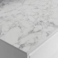 Wickes Laminate Zenith Compact Marmo Bianco Worktop - 610 x 12.5 x 3000mm