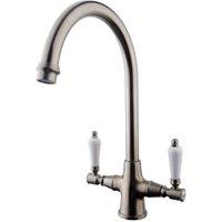 Wickes Zores Monobloc Mixer Tap - Brushed