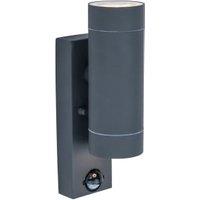 Lutec Vienna Graphite Up & Down PIR Light