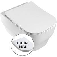 Wickes Siena Easy Clean Wall Hung Toilet Pan & Soft Close Wrap Over Seat - 360mm