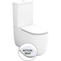 Wickes Teramo Easy Clean Close Coupled Toilet Pan & Soft Close Wrap Over Seat - 360mm