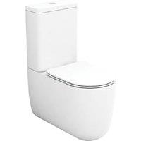 Wickes Teramo Easy Clean Close Coupled Toilet Pan & Soft Close Slim Sandwich Seat - 360mm