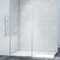 Nexa By MERLYN 8mm Chrome Frameless Swivel Wet Room Shower Panel Only - 300mm