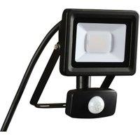 Aluminium IP44 PIR Sensor Black Finish Flood Light - 10W