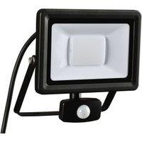 Aluminium IP44 PIR Sensor Black Finish Flood Light - 30W