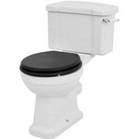 Wickes Oxford Traditional Close Coupled Toilet Pan, Cistern & Black Soft Close Seat