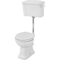 Wickes Oxford Traditional Low Level Toilet Pan, Cistern & White Soft Close Seat