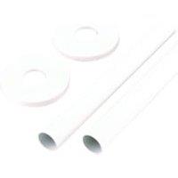Towelrads White Pipe Sleeves - 130mm