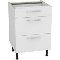 Wickes Orlando White Slab Drawer Unit - 600mm