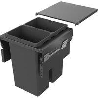 Envi Anthracite 2x32L bins for 500mm Base Unit