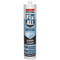 Soudal Fix ALL Crystal Hybrid Sealant & Adhesive - 290ml