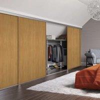 Spacepro Heritage Loft Sliding Door Oak Frame Oak Panel 610mm