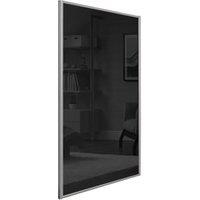 Spacepro Heritage Loft Sliding Door Silver Frame Black Glass 610mm