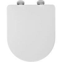 Croydex Eyre Flexi-Fix D Shaped Soft Close Toilet Seat - White