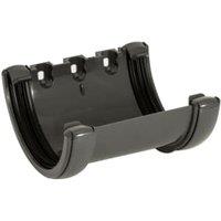 FloPlast 112mm Anthracite Grey Half Round Gutter Union Bracket