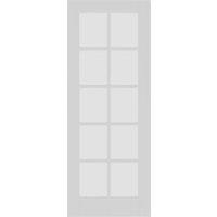 Wickes Canterbury 10 Light White Primed Solid Core Door - 1981 x 762mm