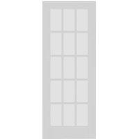 Wickes Canterbury 15 Light White Primed Solid Core Door - 1981 x 762mm