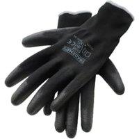 Black Pu Palm Dip Glove - Size 10 / XL