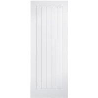 Wickes Geneva Cottage White Primed Solid Core Door - 1981 x 457mm