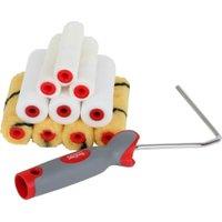 ProDec Assorted Mini Paint Rollers & Frame - 4in - Pack of 10