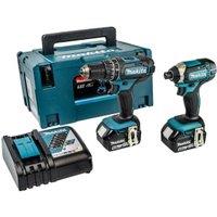 Makita DLX2131TJ 18V LXT 2 X 5.0Ah Cordless Combi Drill & Impact Driver Twin Kit