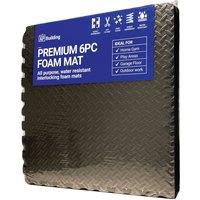 AP Black Interlocking Foam Floor Mats - 600 x 600mm - Pack of 6
