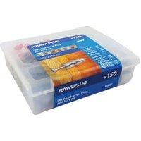 Rawlplug Uno Universal Mixed Wall Plug & Screw case - 150 Pack