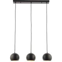 Pella 3 Light Matt Black Pendant Light