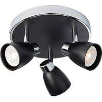 Major 3 Spot Light Plate - Black