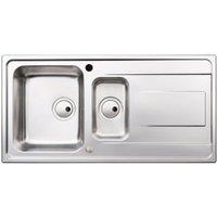 Abode Ixis 1.5 Bowl Kitchen Sink - Stainless Steel