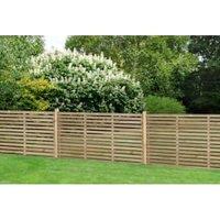 Forest Garden Single Slatted Fence Panel - 1800 x 910mm - 6 x 3ft - Pack of 4