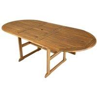 Charles Bentley Acacia Hardwood Oval Extendable Table