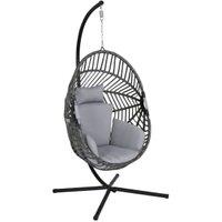 Charles Bentley Egg Shaped Garden Swing Chair - Grey