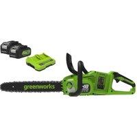Greenworks Cordless Chainsaw - 48V Power - 36cm Cutting Width - Battery inlcuded