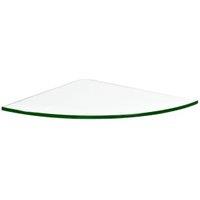Wickes Glass Corner Shelf - 8 x 250 x 250mm