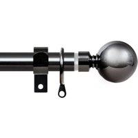 Wickes 16/19mm Extendable Metal Curtain Pole - Black Nickel (2.1 - 3.6m)